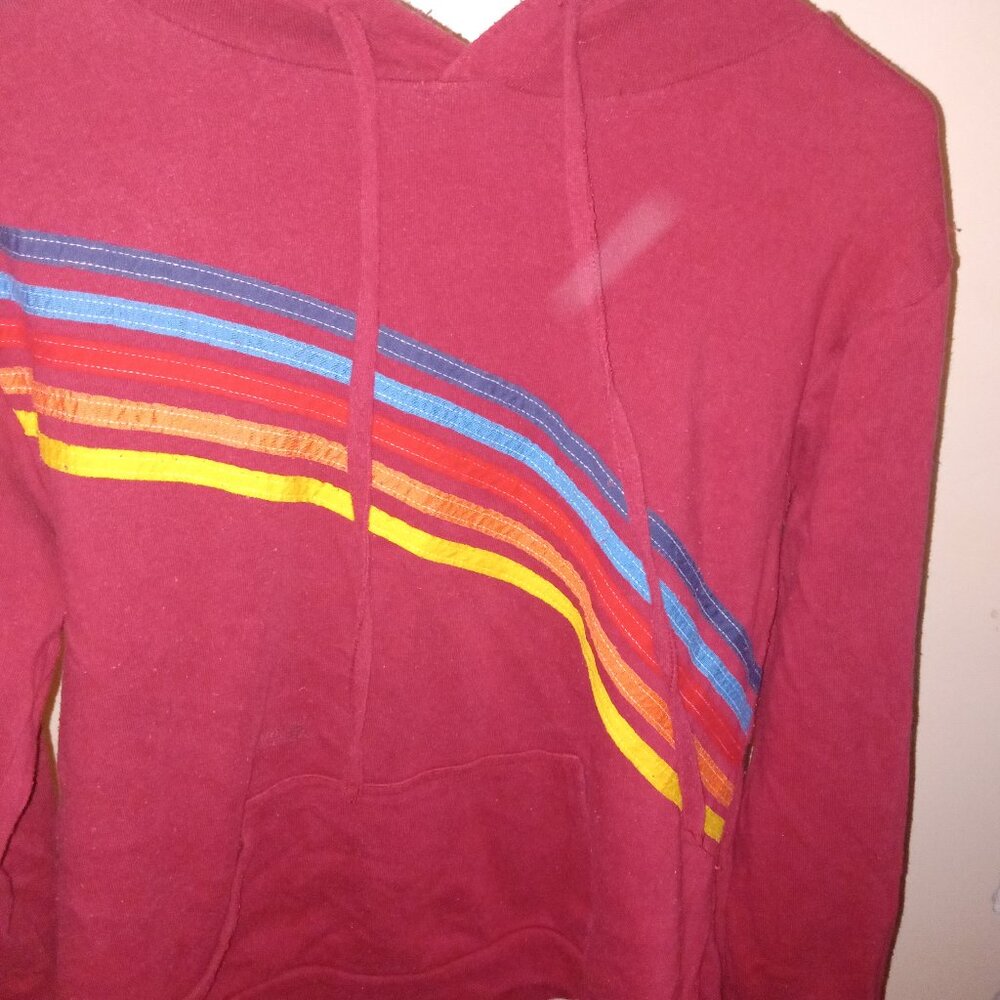 NOBO Rainbow Striped Love Hoodie